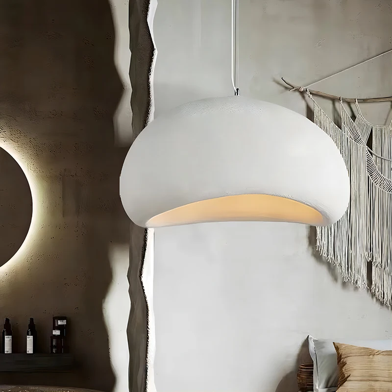 Pendant Lights Nordic Wabi Sabi E27 Led Chandelier Dining Room Led Pendant Lights Lustre Bar Suspend Lamp Home Decor Loft Hanging Light Fixture