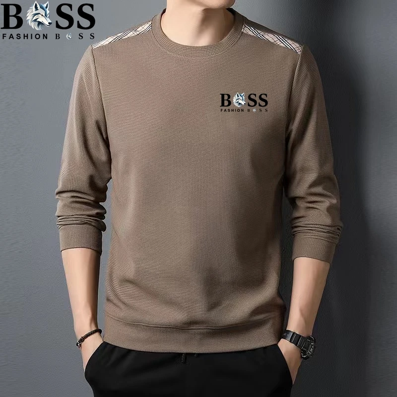 

Men 2024 polo Trend Spring Autumn Streetwear Long Sleeve Regular Style Business Casual Tops Breathable Clothing