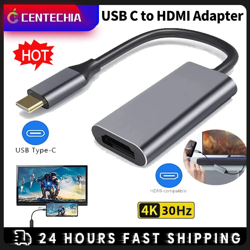Cavo Adattatore Compatibile Da Usb-C A Hdmi Cavo Convertitore Hdtv Usb 3.1 Di Tipo C 4K Per Huawei Projector Pc Macbook Pro Laptop Tablet