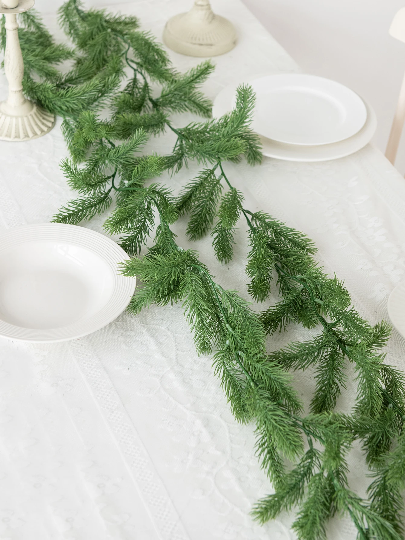 72 mesh künstliche Pflanze grüne Kiefer Nadel Rebe Weihnachts baum Dekor im Freien Garten Wand Home Board Festival Party Hochzeit DIY – Detail 5
