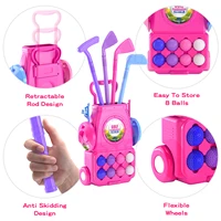 Toddler Golf Set Kids Golf Clubs with 8 Balls 4 Golf Sticks, 2 Practice Holes and a Putting Mat Toys for 3-6+Years Old Girls 2