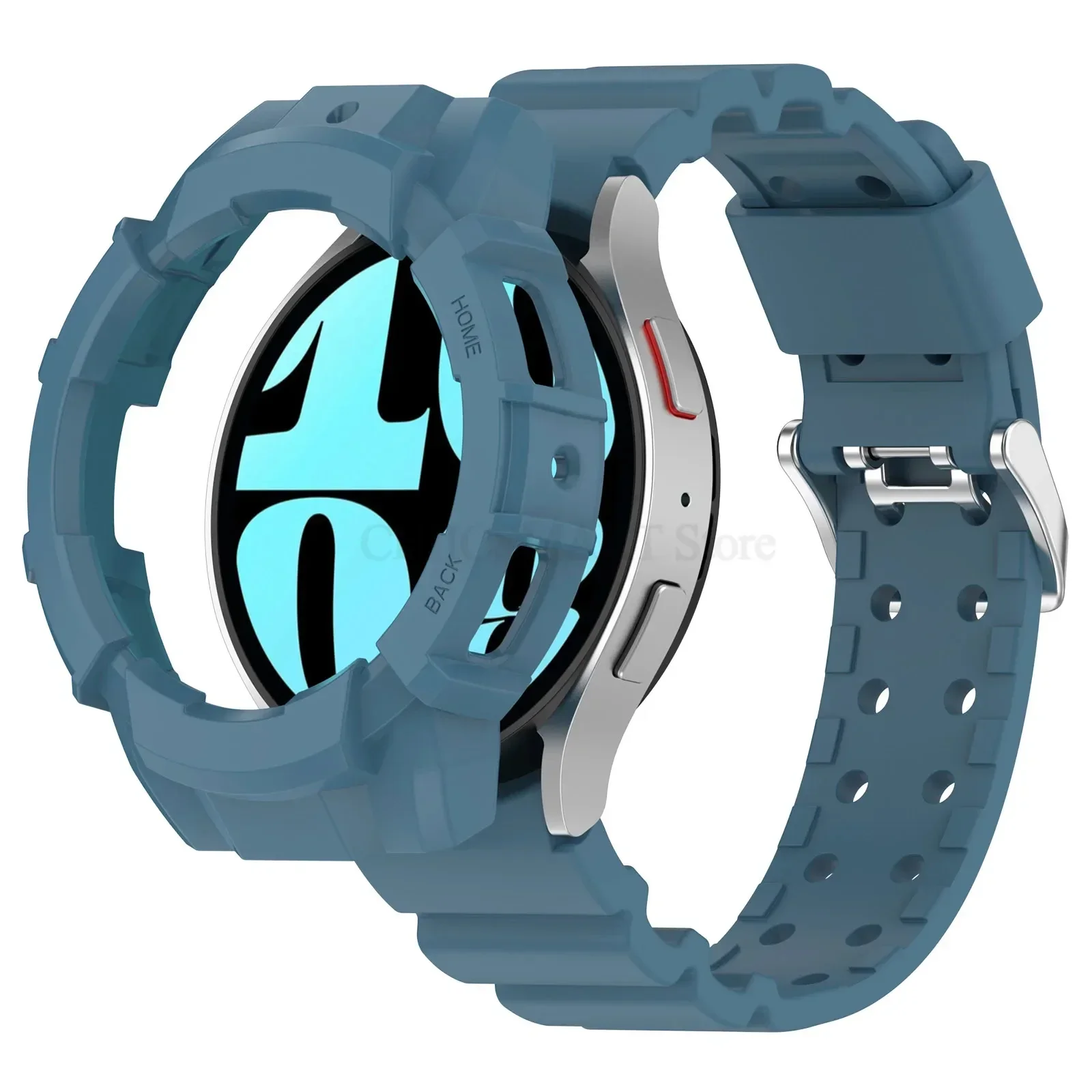Durable Sports Silicone Armor Case & Band for Samsung Galaxy Watch - Protective Cover & Strap Accessory
