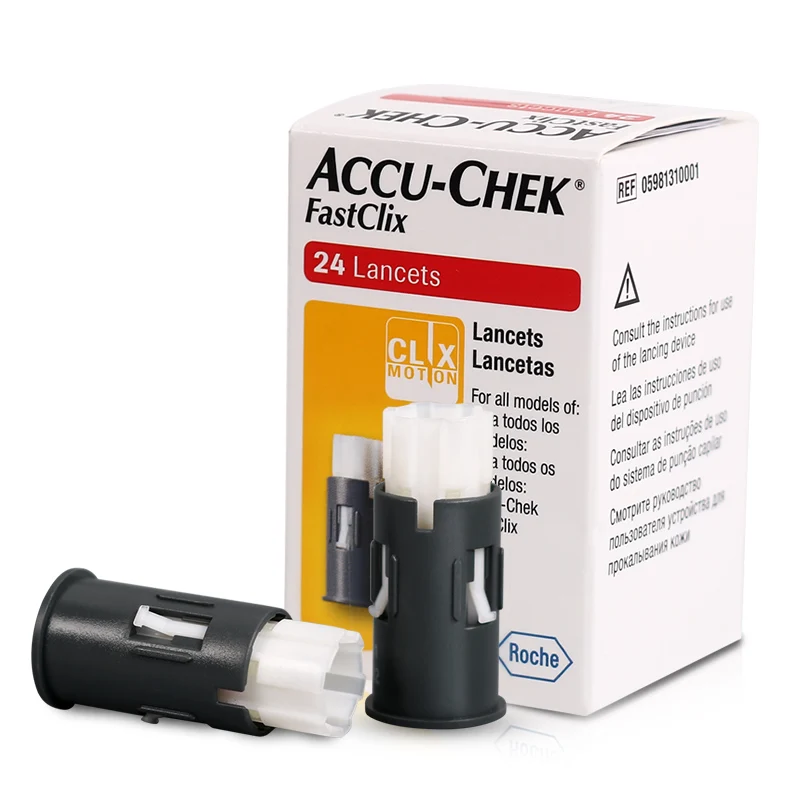 Accu-chek FastClix Lancet 120 count Lancets pack of 5 German Yidong blood glucose test paper blood sampling needle 24 a box