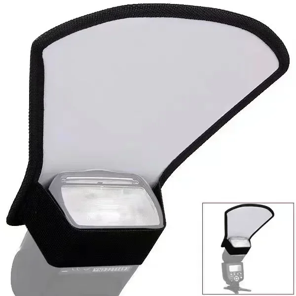 Double sided Flash Diffuser Reflector 2in1 SilverWhite Camera Flash Diffuser Create Atmospheric Lighting flash diffuser camera flash reflector