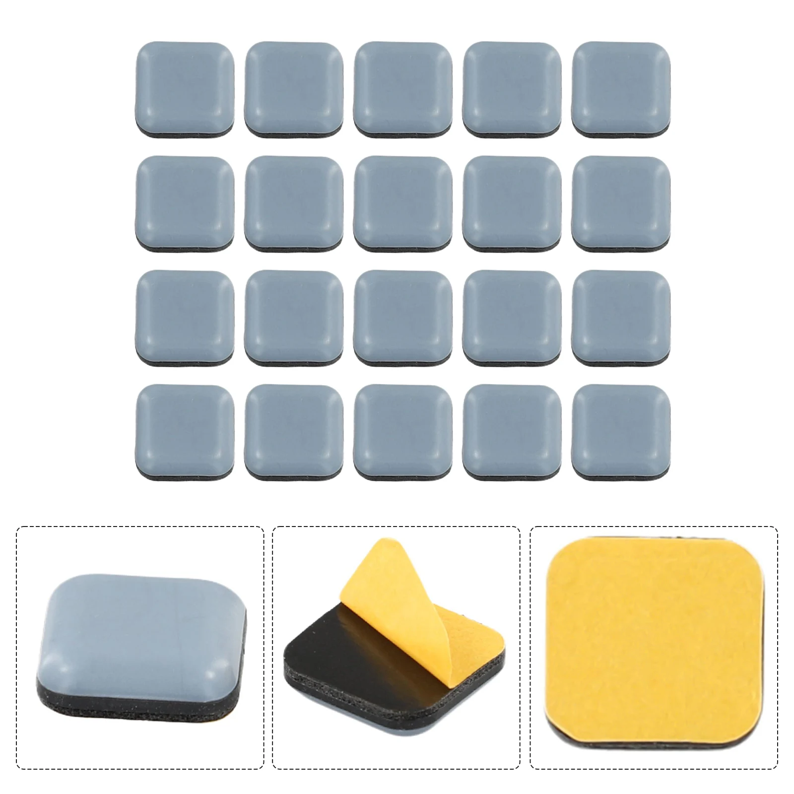 Feet Glider Sliding Pads Household Furniture Sliders 20 Square Floor Mover Pads For Carpet Movers Heavy Duty Shifter Removal