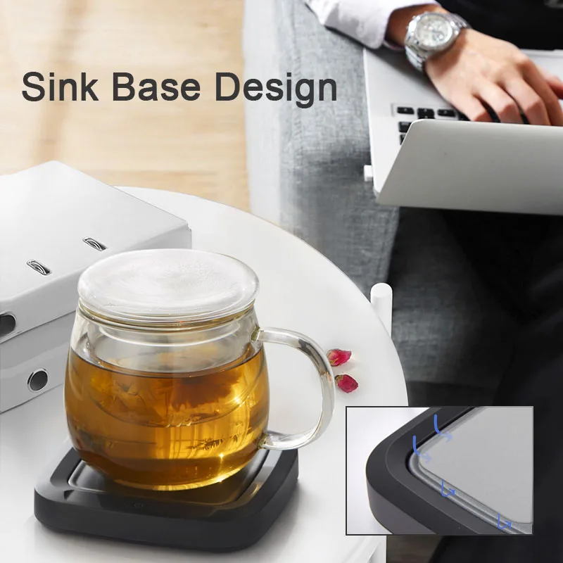 Coffee Cup Mug Warmer PTC Heating Coaster for Office Home Desktop Using Electric Beverage Warmer Plate for Cocoa Tea Water Milk 6