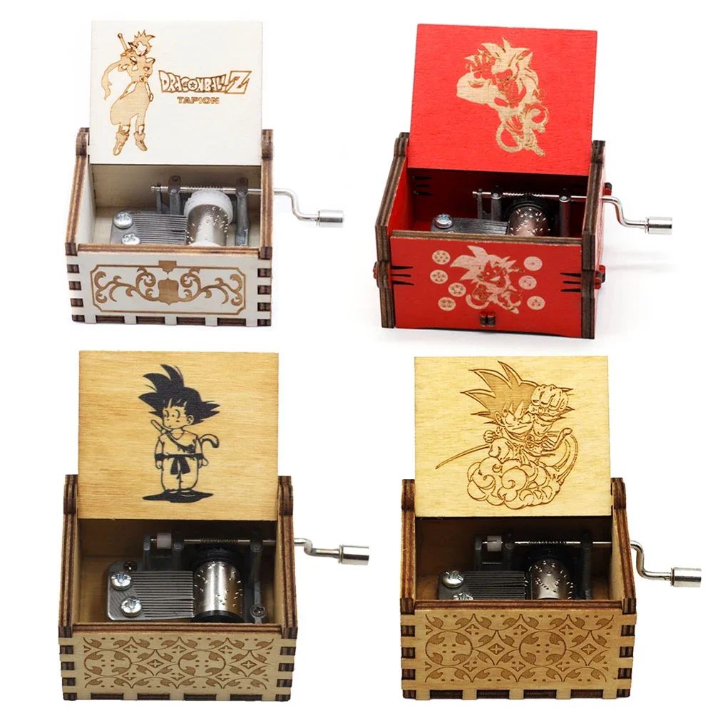 Wood Hand Crank Music Box Dragon Ball Christmas Gift Birthday Gift New Year music box