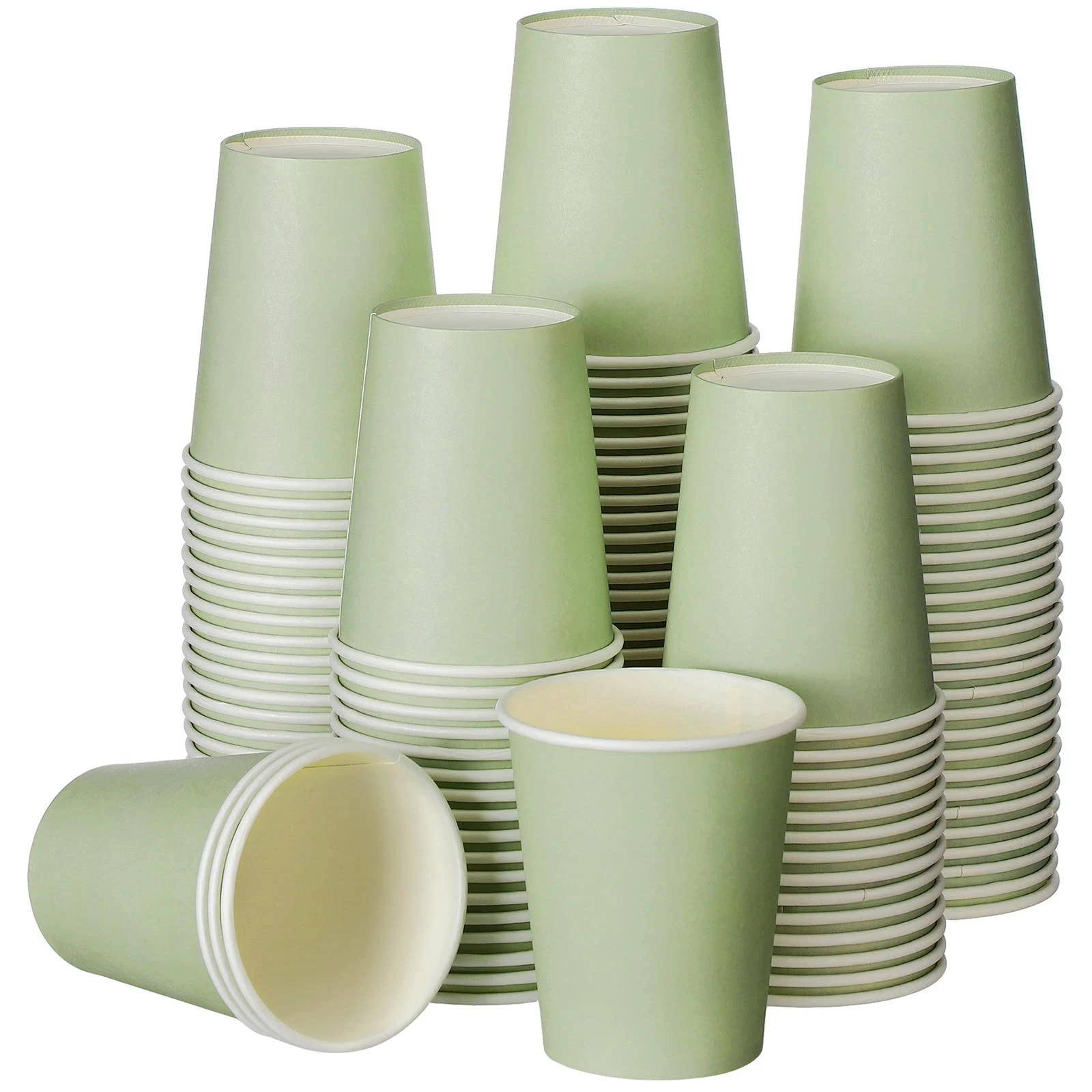 

100 шт., бумажные стаканчики для кофе, 9 унций