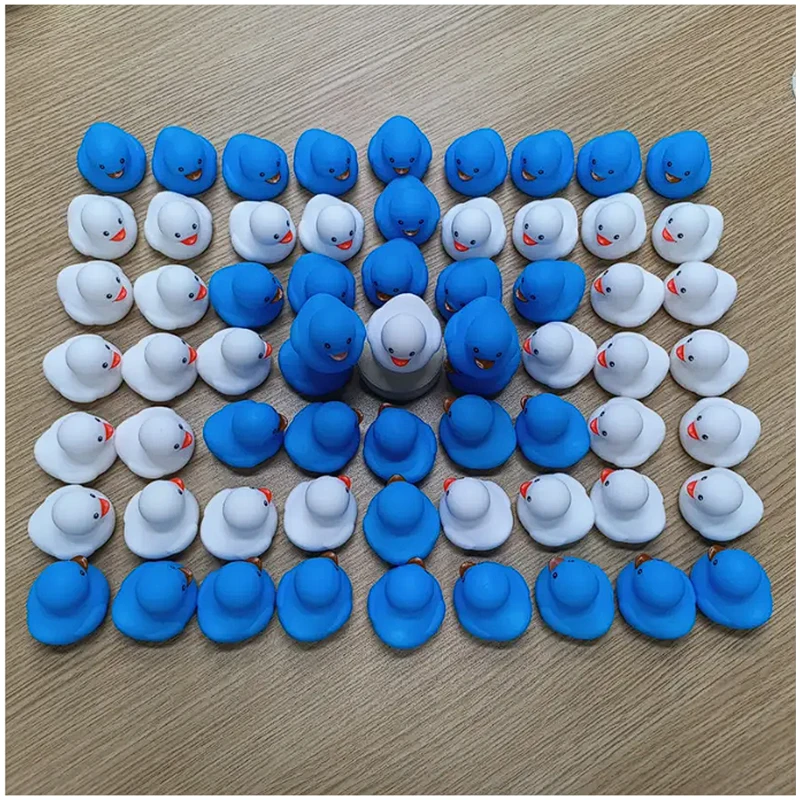 108PCS Jewish Rubber Ducks - Blue & White Perfect for Hanukkah, Shabbat, Car Decor & Party Favors 4