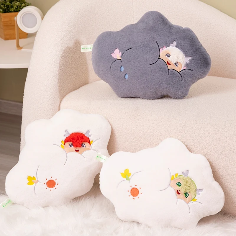 Creative Cloud Shape Plush Toys Soft Stuffed Plushies Dark Rain Clouds Pillow Car Cushion Kawaii Home Decor for Kids Girls Gifts arya home collection покрывало плед синель clouds