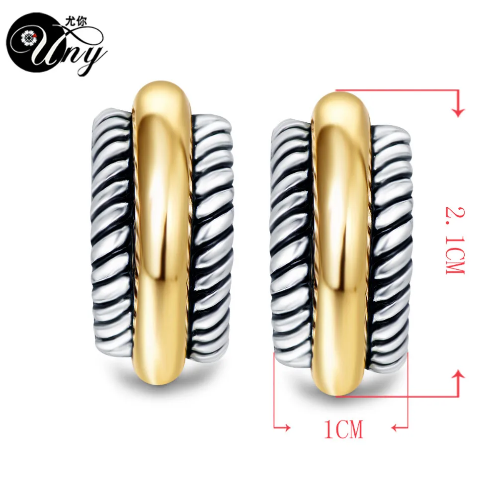 UNY Earring Antique Jewelry Earrings Designer Inspired David Women Earring Brand French Clip CZ Cable Wire Vintage Earrings Gift 5
