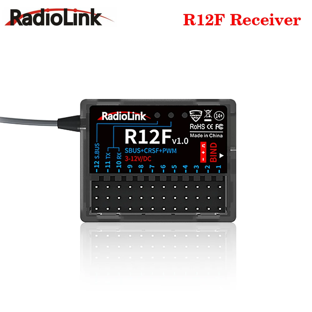 Récepteur Radiolink R12F 12 canaux PWM SBUS CRSF pour drone RC