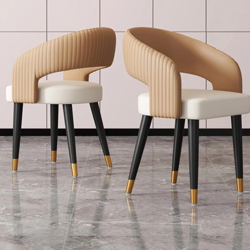 

Salon Chairs Gold Legs Restaurant Reception Balcony Simple Barber Modern Dining Luxury Chairs Ergonomic Sandalye Nordic Furiture