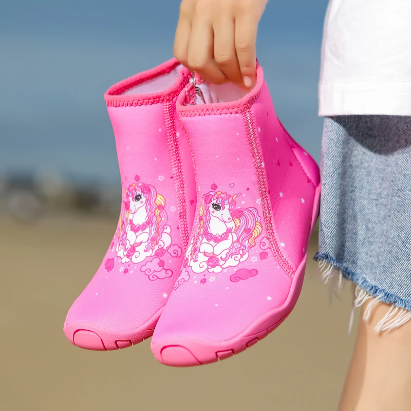 Barefoot Shoes Kids High Top Aqua Sneaker Quick-drying Water Sock Summer Seaside Swimming Sandal Beach Slippers Surfing Footwear