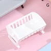 1:12 Dollhouse Miniature Wood Bed Bedroom Simulation Furniture Model Mini Doll Bed Doll Bedroom Doll House Furniture 2