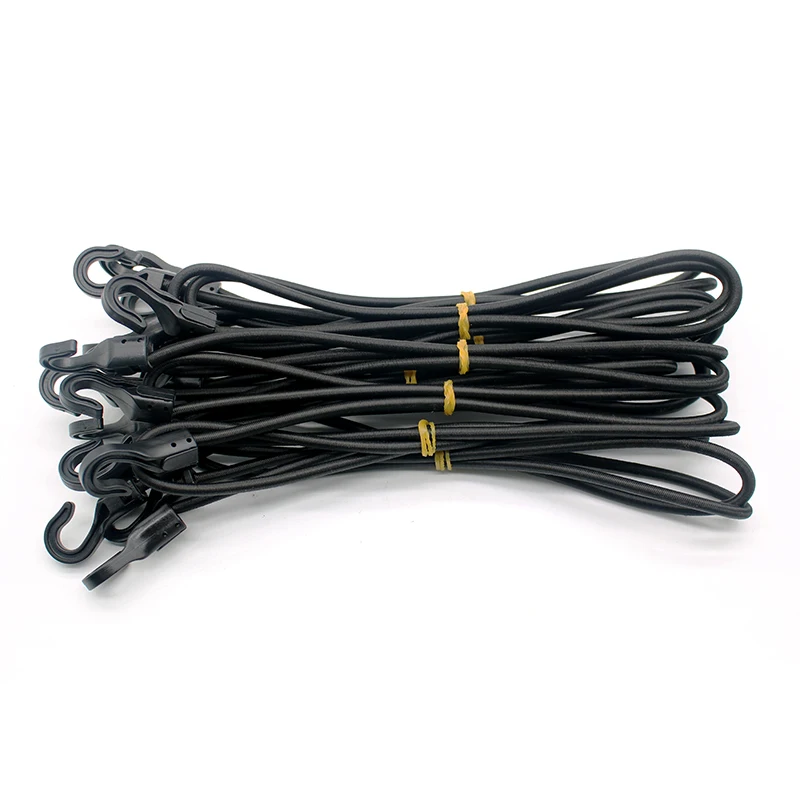 0.4m/1m/1.5m/2m Heavy Duty Elastic Bungee Shock Cord Strap Stretch Plastic Hook Car Luggage Tent Kayak Boat Canoe Bikes Rope Tie