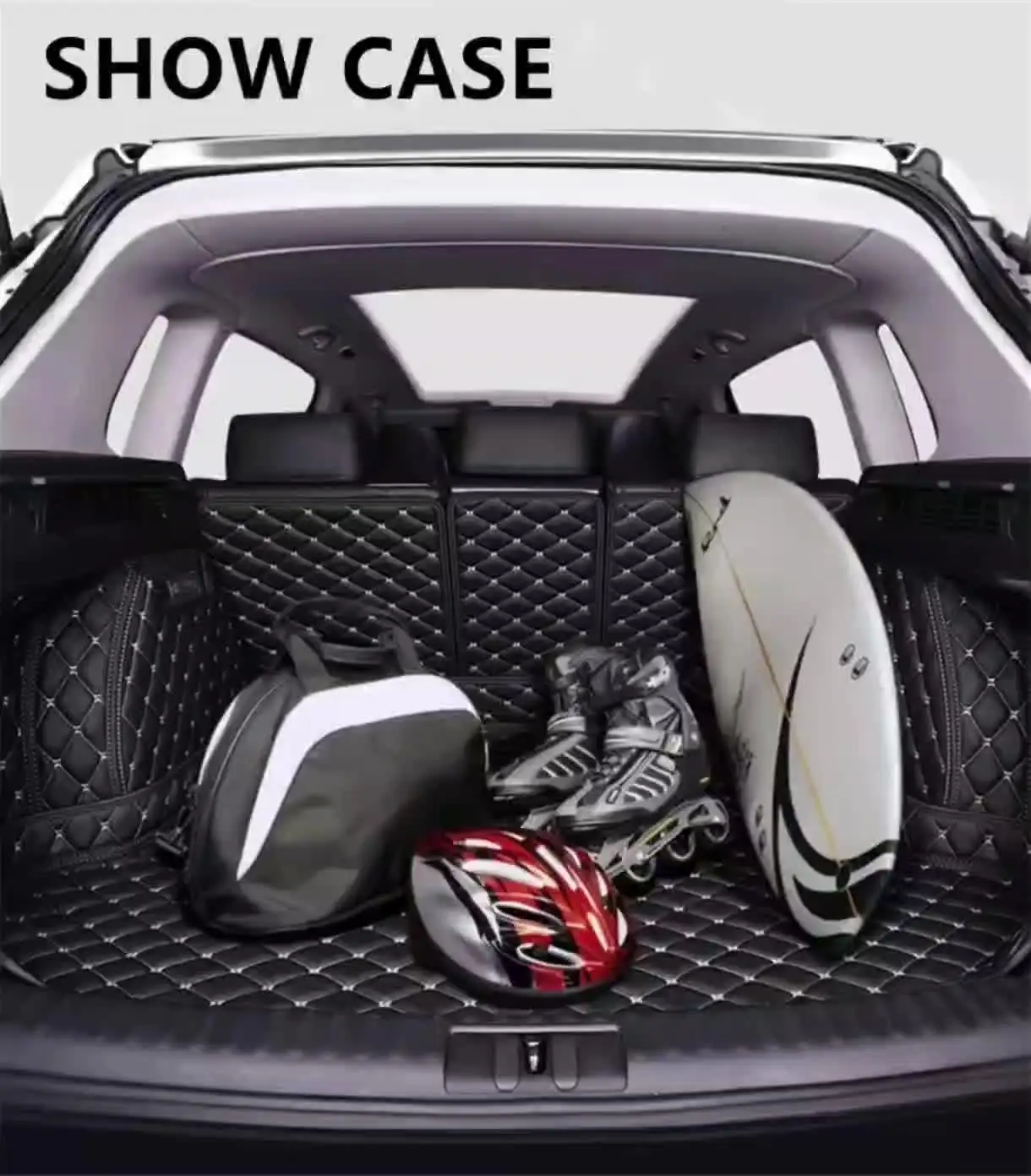 YJ Полный комплект коврика в багажник автомобиля на заказ подходит для Toyota Prado 5Seats