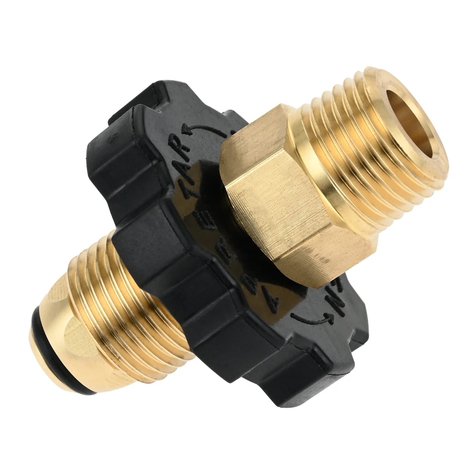 Pol Propane Gas Tank Adapter Plug Full Flow x 1/4 Male NPT 3/8" Male Flare 1/2" NPT Converter Fitting For Camping