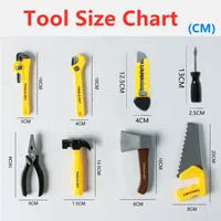 Costume de gilet de travailleur de la Construction pour tout-petits, ensemble de jeu de 5 pièces pour travailleurs, gilet réfléchissant jaune avec outils, déguisement de fête 6