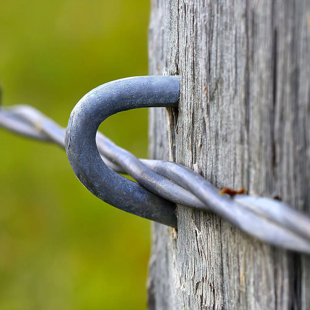 50개 금속 U 스테이크 철제 U자형 울타리 못 정원 마당 펜싱용 지면 앵커 방풍 안정성 강력 야외용