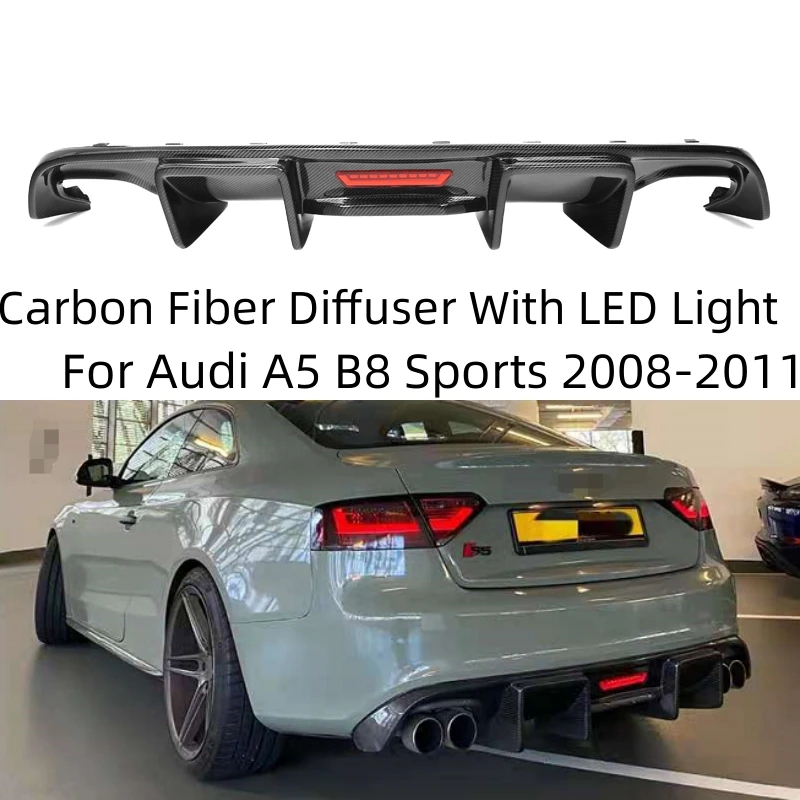 ForAudiA5B8Sports2Door20082011CarbonFiberRearBumperDiffuserWithLED.jpg
