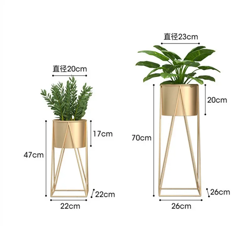 Nordic Flower Pot Storage Rack Pot Modern Home Indoor Living Room Balcony Floor Standing Plant Flower Stand Holder