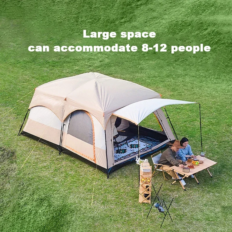 YOUSKY Camping Tent Big Space Outdoor 5-8 Person Double Layer 2 Rooms 1 Living Room Luxury Waterproof Tent