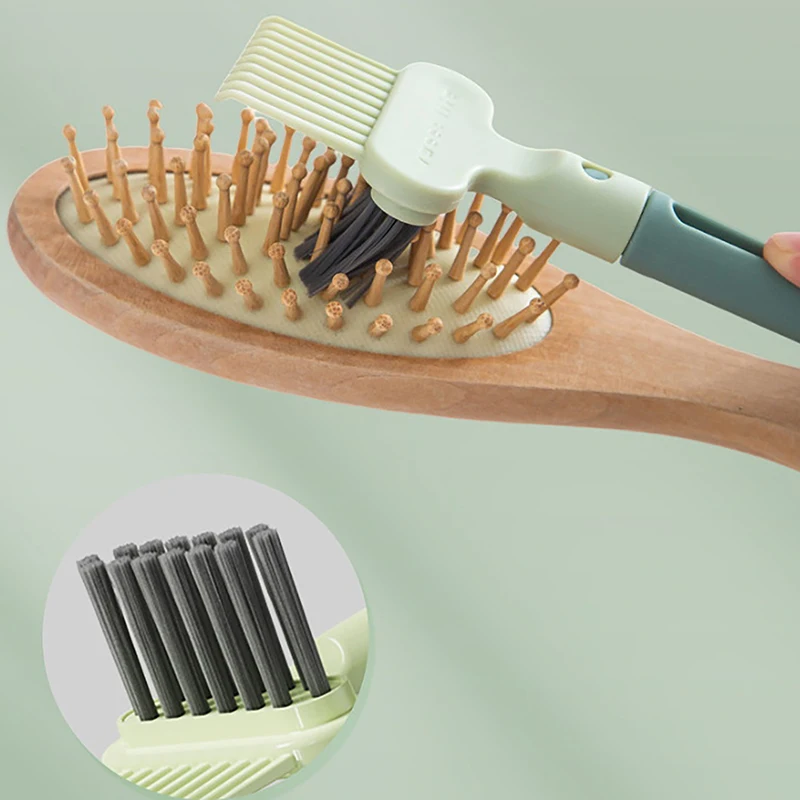 

Женская щетка 2 в 1, креативная щетка для волос, встроенный инструмент, новый оптовый инструмент для удаления грязи, чистящий инструмент, мини-расческа, чистящая щетка