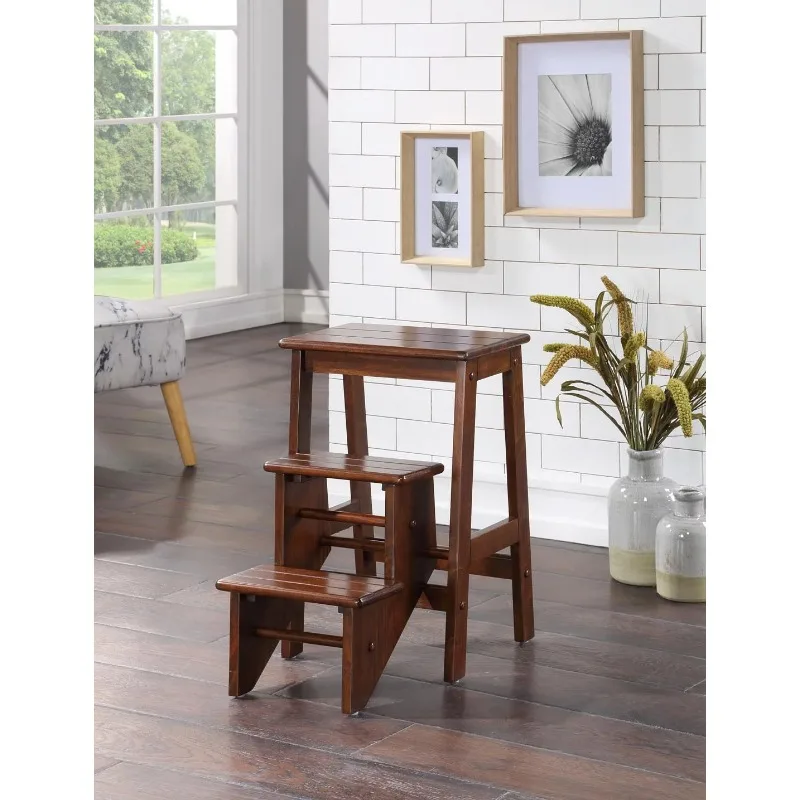 24in. Folding 3-Step Wood Stool  Children Chair  Wooden Stool Step Table Children's Foot Pads Baby Step on The Chair thick folding stool adult small horse stool stool small chair portable folding chair mazar outdoor fishing chair