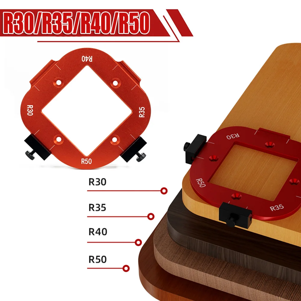 Woodworking Router Templates R10-R25/R30-R50 Radius Jig Corner Positioning Mold Arc Template Woodworking Hand Tool