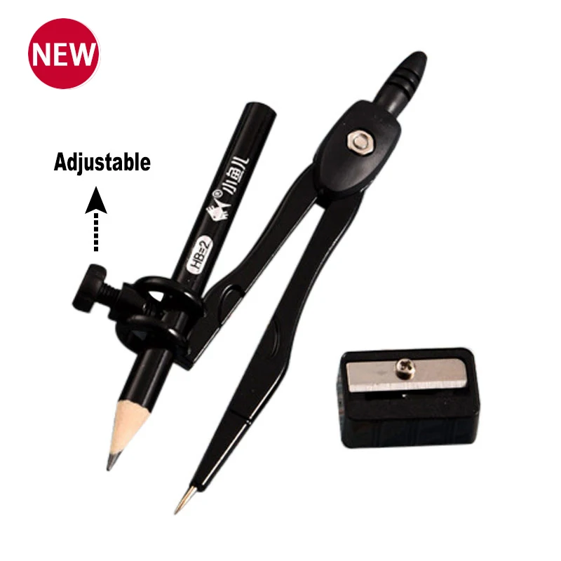 Drawing Compass Metal Compasses and Pencil Sharpener Stationery Set School Office Supplies Student Exams Design Drawing Stationery Supplies