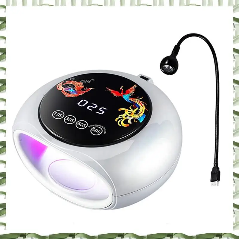 Professional Tool 660Nm Wavelength Red Light Manicure Lamp With High Power 360&deg; UV Curing Phototherapy Machine LED Nail Lamp EU