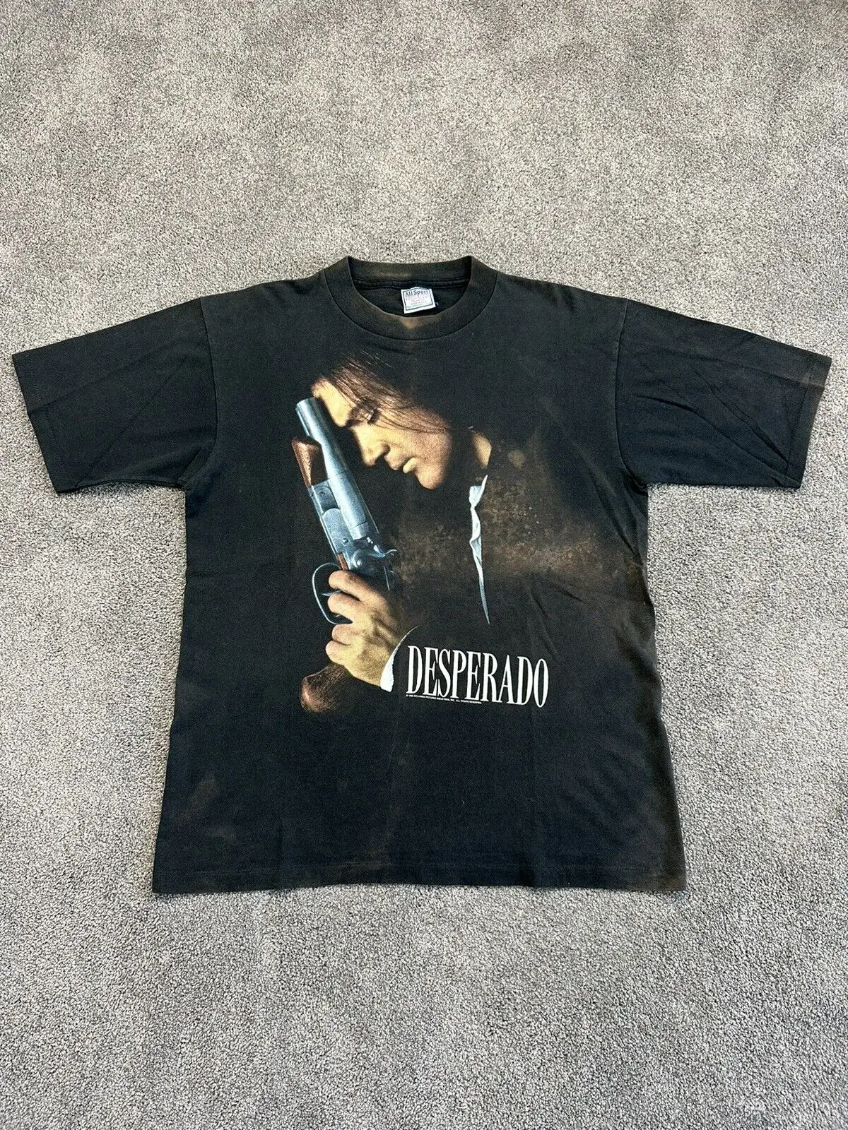 Vintage Desperado 1995 Movie Promo Antonio Banderas Salma Hayek T-Shirt Sbiadita L