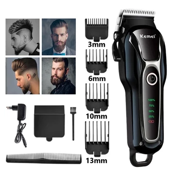 Kemei KM-1991 Professional Hair Clipper Pet Hair Trimmer Beauty Rechargeable Powerful Cat Clipper Razor Lawn Mower Hair Machine