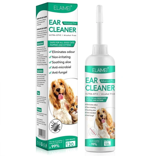 Ear Cleanser For Dogs Cat Ear Rinse 120ml Pet Ear Gentle Cleaning Solution  No-Irritating Dog Ear Drops Deodorizing For Cleaning - AliExpress
