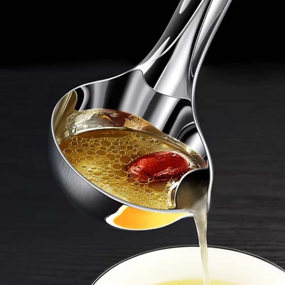 Stainless Steel Colander Spoon Soup Colander Kitchen Gravy Oil Soup Fat Separator Yogurt Oil Skimmer Spoon Kitchen Accessories