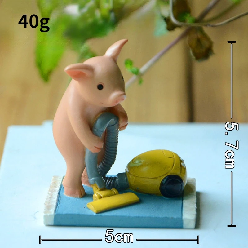 Collection de tous les jours Décoration intérieure Jardin Figurines  d'animaux miniatures Décoration de bureau Mignon Cochon Figure Jouets  Cadeau pour enfants