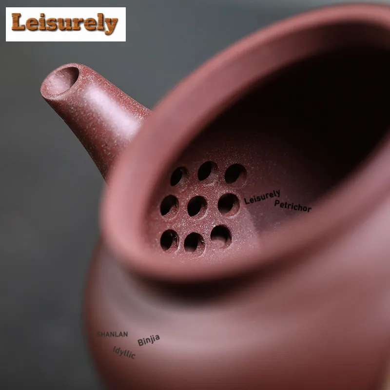 400ml Antique Yixing Purple Clay Teapots Handmade Laughing Sakura Pot Raw Ore Peach Blossom Mud Tea Soaking Kettle Zisha Tea Set