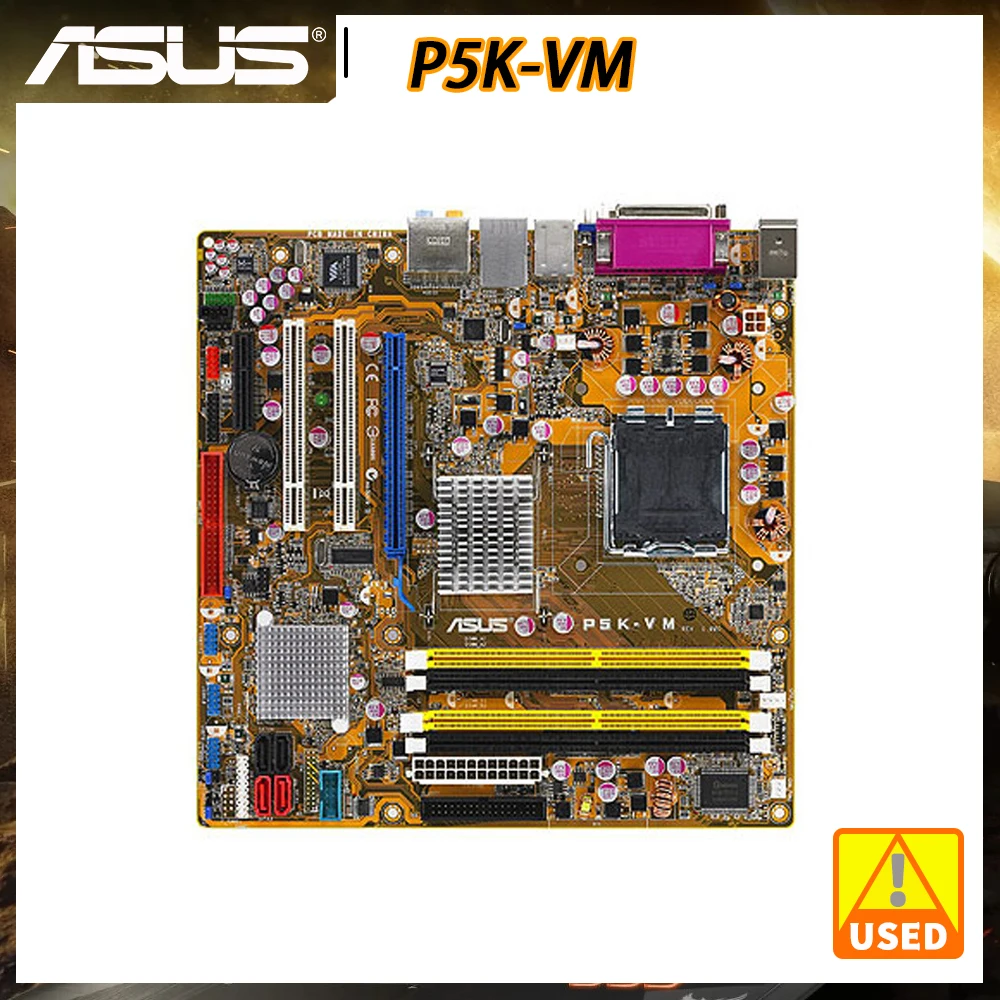 Asus P5kvm Lga 775 Motherboard Intel Motherboard Ddr2 8gb Supports