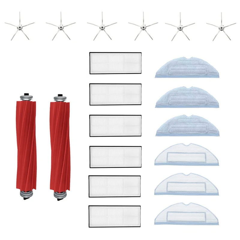 

For Roborock S7 S70 S75 S7max S7maxv T7S Main Side Brush Mops HEPA Filter Kit Vacuum Cleaner Parts Accessories Kit White