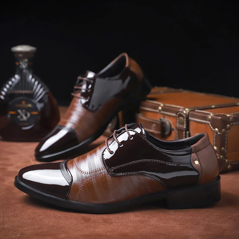 Herren Leder Bootsschuhe Für Freizeit Geschäft Und Bankett_voghion.com