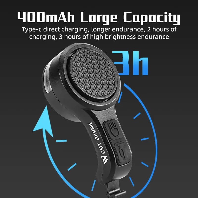 WEST BIKING Bicycle Multifunctional Horn Headlight high brightness waterproof MTB Road Bike Front Horn Light cycling Accessories