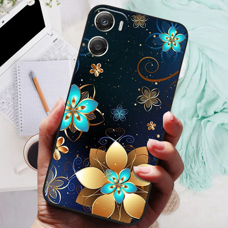 Cute Cat and Butterfly Printed Soft Phone Case - Stylish Back Cover Design