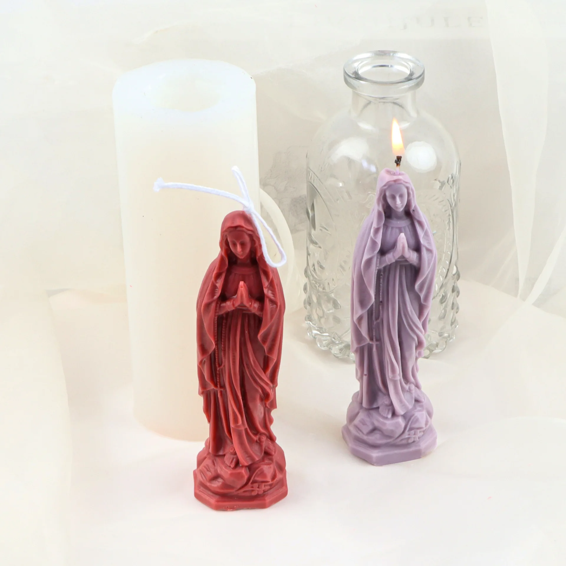 Virgin Mary 3d Silicone Mold 3d Marie Virgin Candle Mold Candle