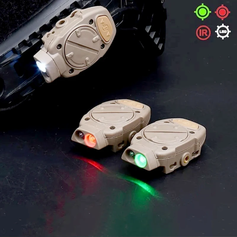 

WADSN Tactical Mini Helmet Light White Red Green IR Fast Helmet Flashlight For Picatinny Rail Airsoft Hunting Rifle Switch Lamp