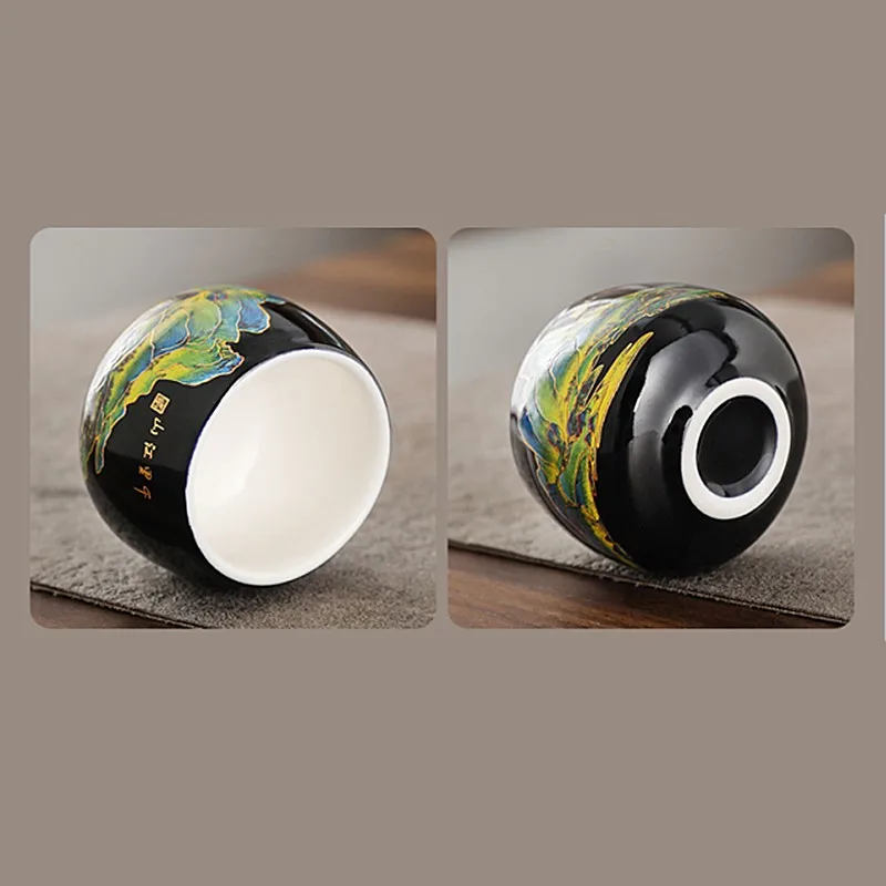 100ml Jingdezhen Blue and White Porcelain Teacup Thermochromic Ceramic Tea Cup Portable Personal Single Cup Tradition Tea Set