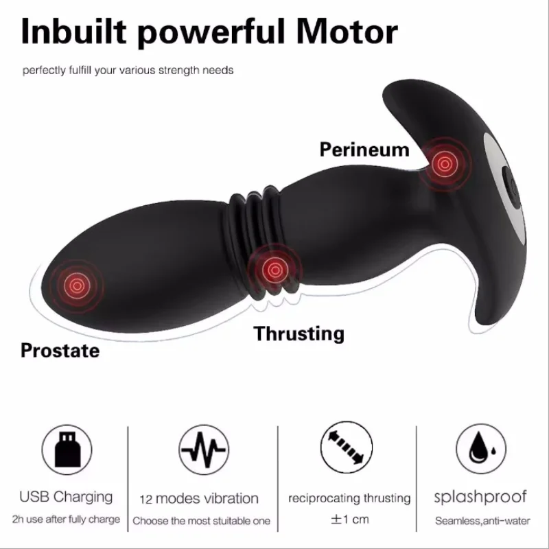 APP Remote Control Telescopic Vibration Butt Plug Anal Vibrator Female Butt Anal Dildo Prostate Massager Male Plug