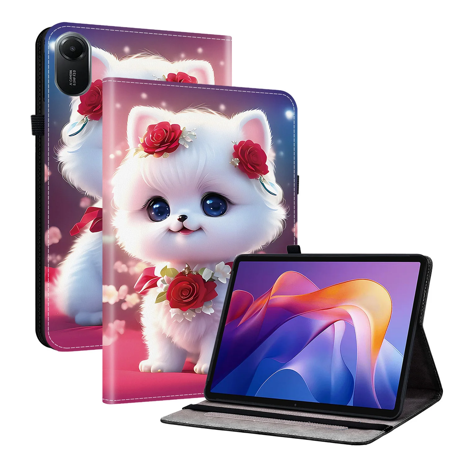 Premium PU Leather Tablet Stand Cover - Elegant Protection