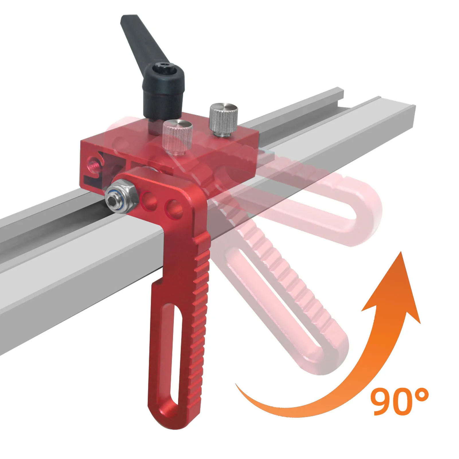 T-track 75 Type Aluminium Alloy Miter Track Stop Woodworking Chute Rail T-slot Miter Track Jig T-track T Screw Fixture Slot