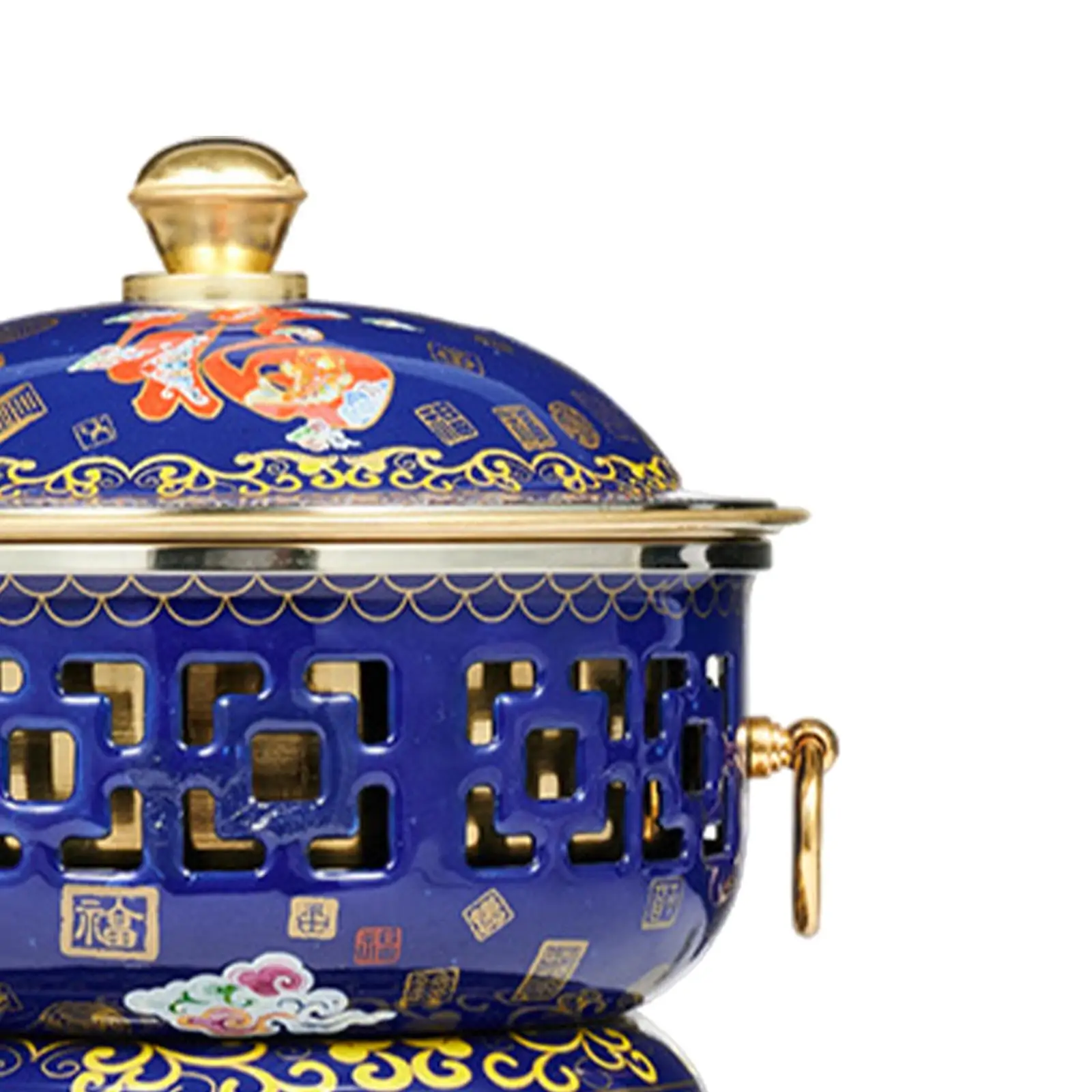 Shabu Pot Buffet Hot Stew Pot Practical Cloisonne Hot Pot Camping Cooker Alcohol Shabu Pot Buffet Hot Stew Pot Practical Cloisonne Hot Pot Camping Cooker Alcohol
